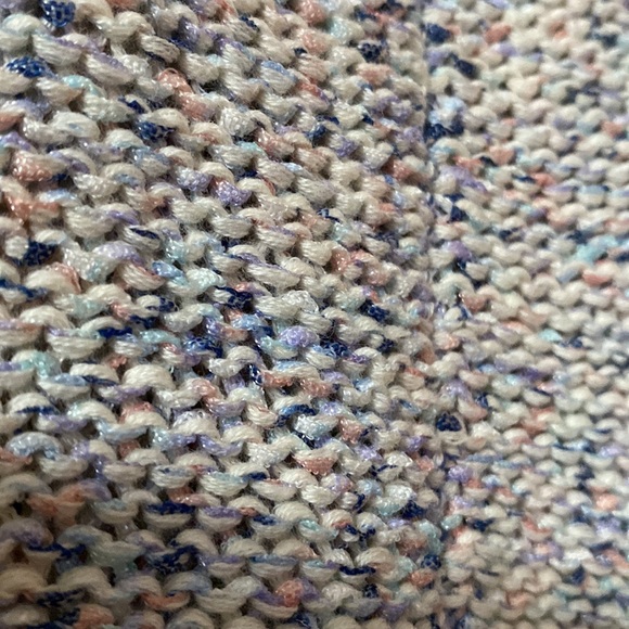 Naturals D & Co Speckled Yarn V Neck Hi low Hem XS Oversized - Picture 3 of 7